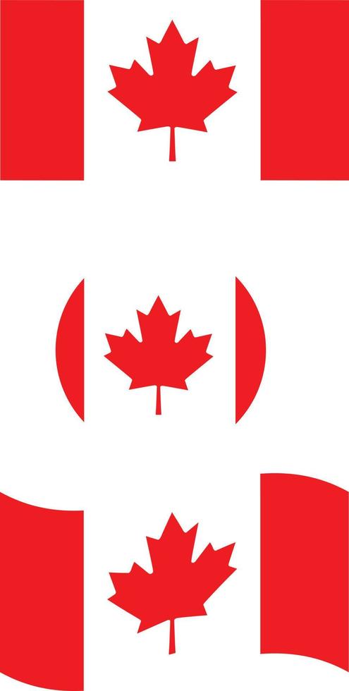 bandera nacional de canadá. bandera de botón de canadá. bandera de canadá vector