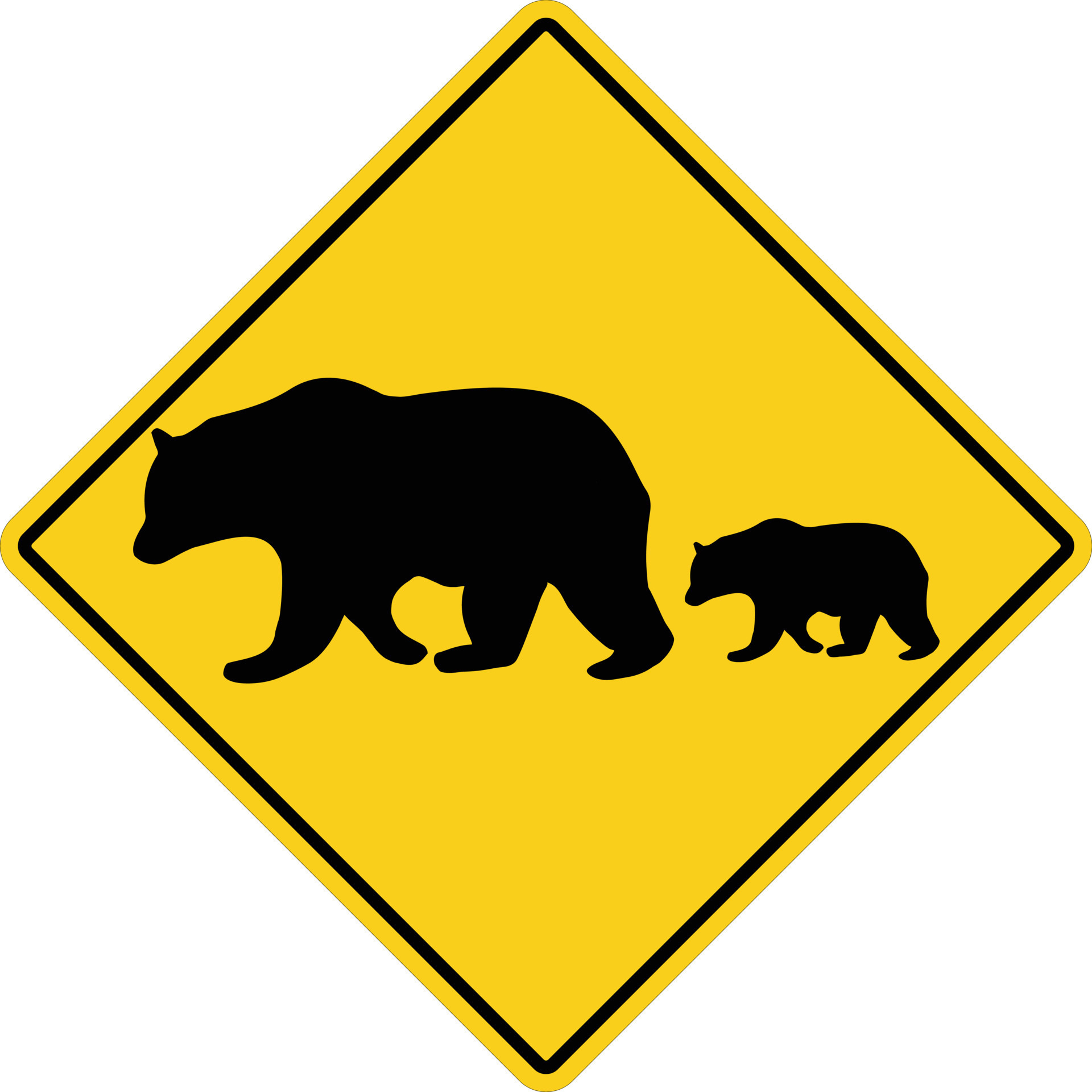 Buy Bear Crossing Warning Signs - USA Traffic Signs