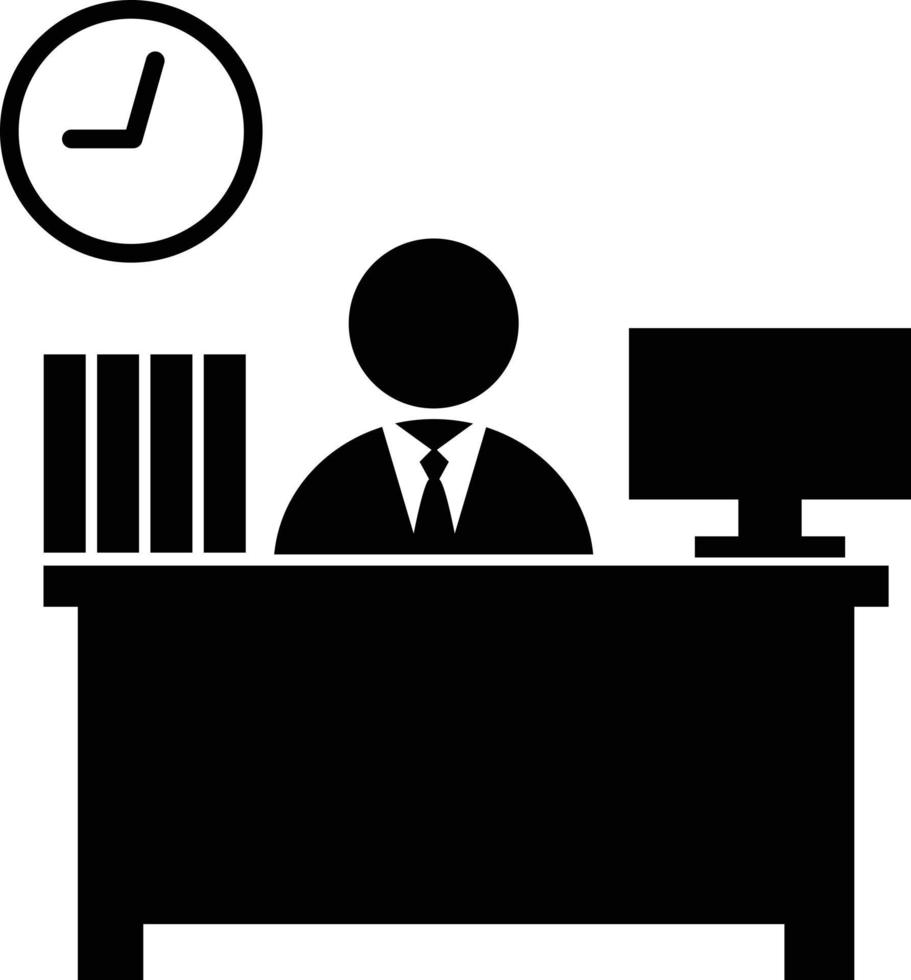 Office worker icon on white background. business man working in office  hour. manager sign. flat style. 10311324 Vector Art at Vecteezy