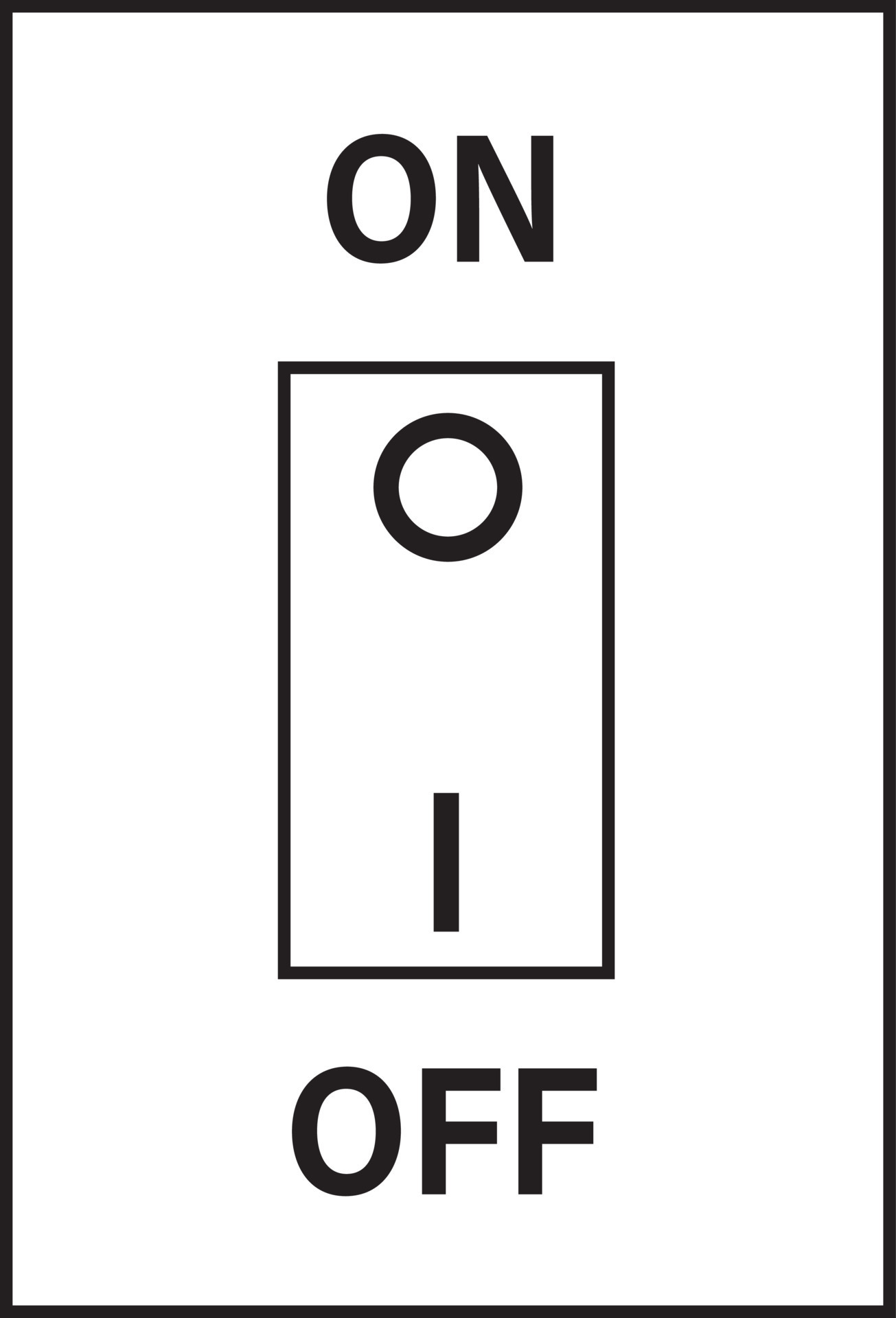 icono de interruptor eléctrico sobre fondo blanco. señal de interruptor