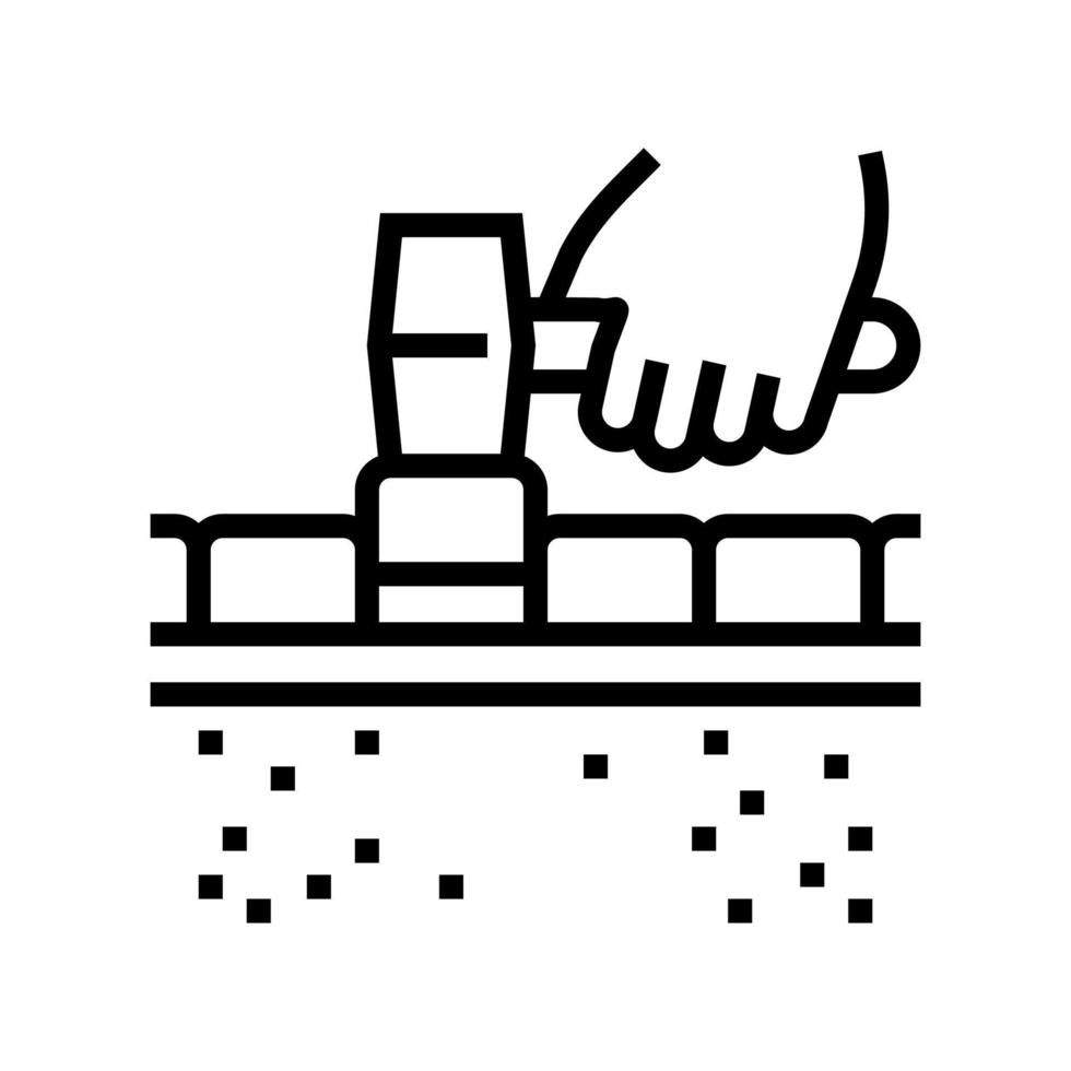 lay tiles road line icon vector illustration