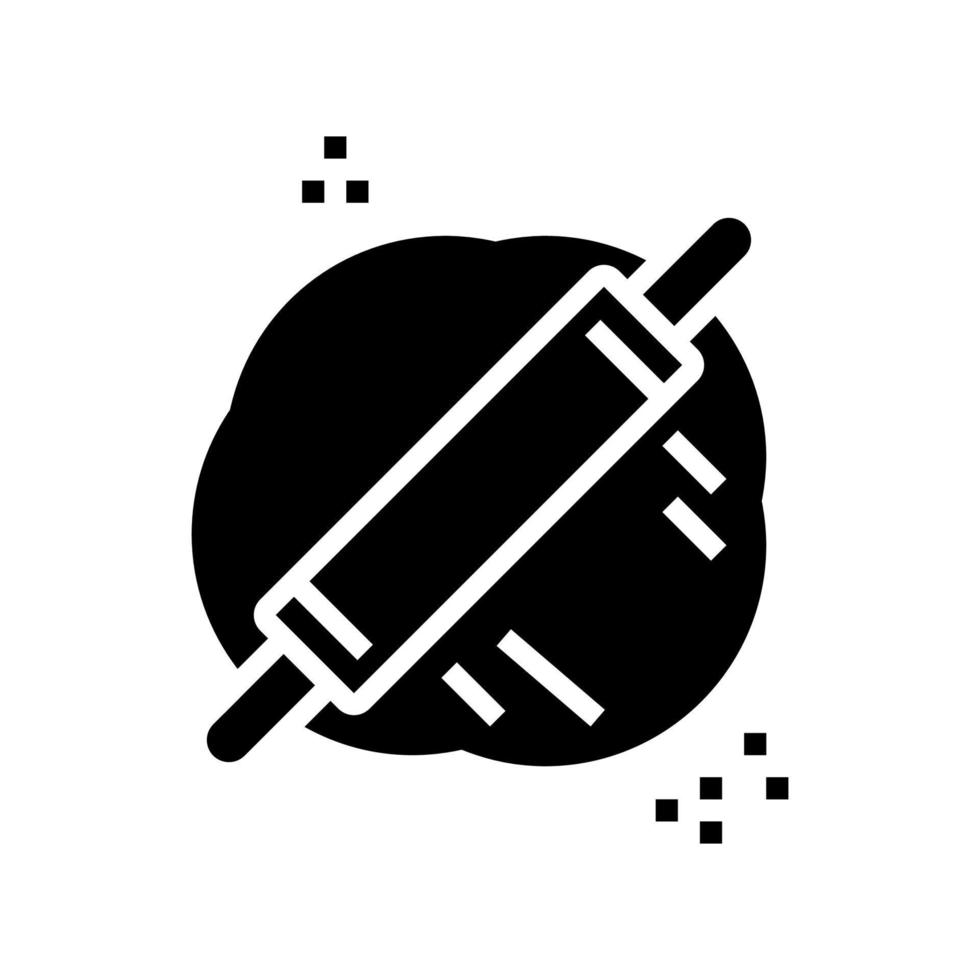 rolling dough glyph icon vector illustration