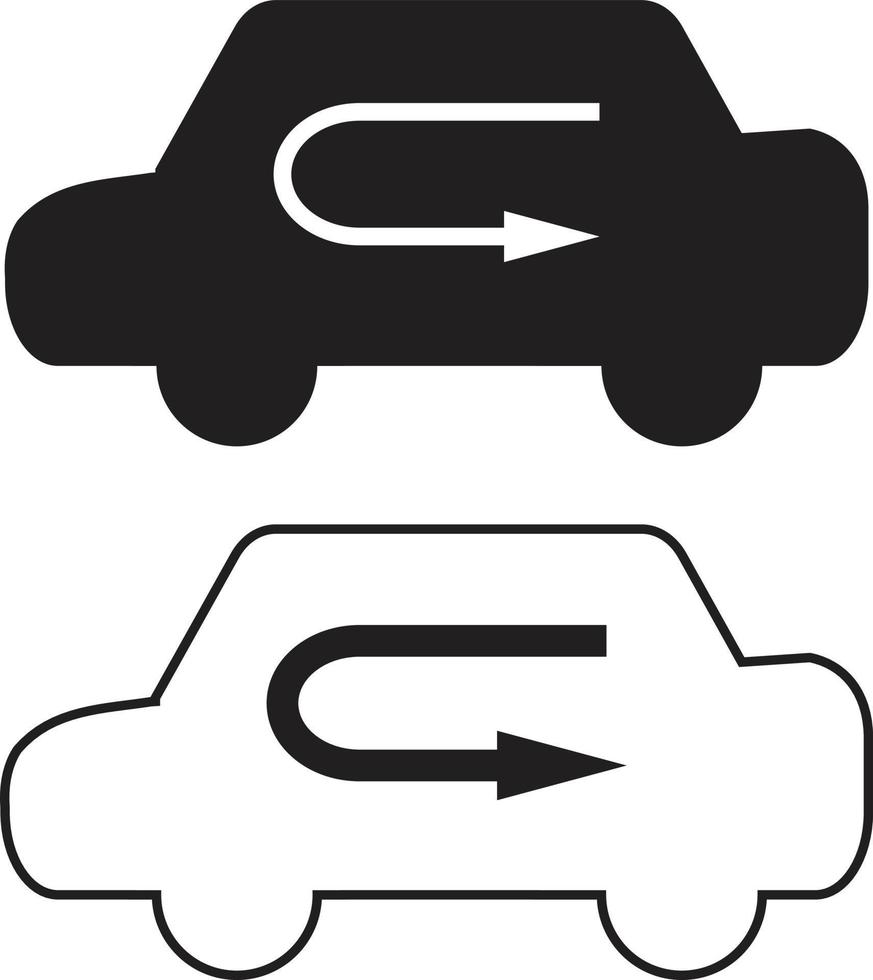 Air Control icon on white background. Recirculation air sign. air from inside car symbol. flat style. vector