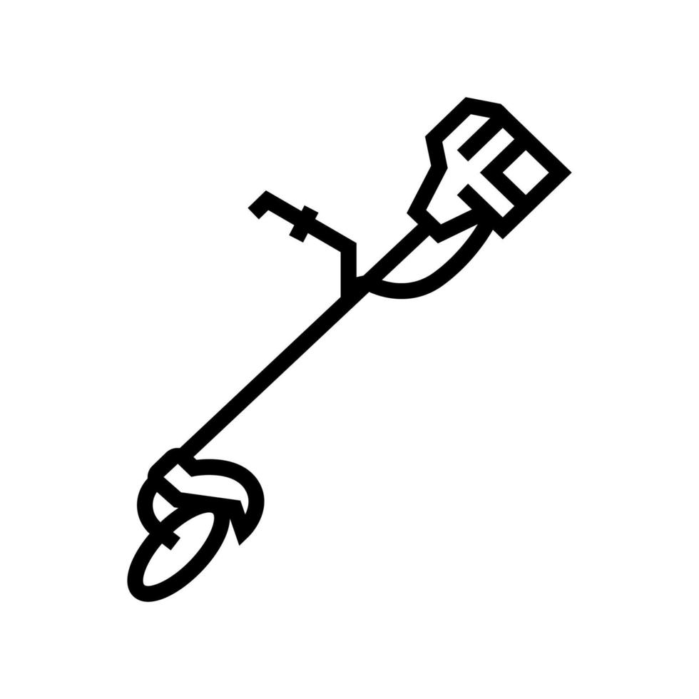 handle lawn mower line icon vector illustration