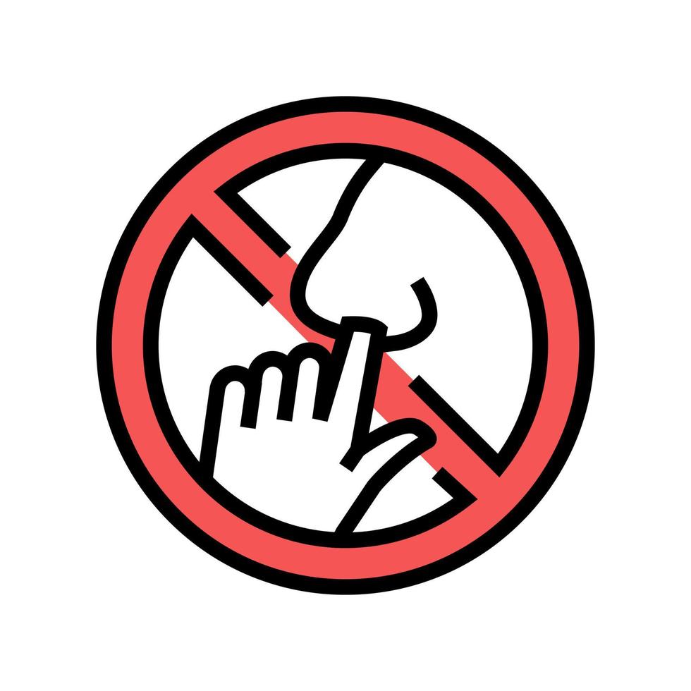 pick nose color icon vector illustration