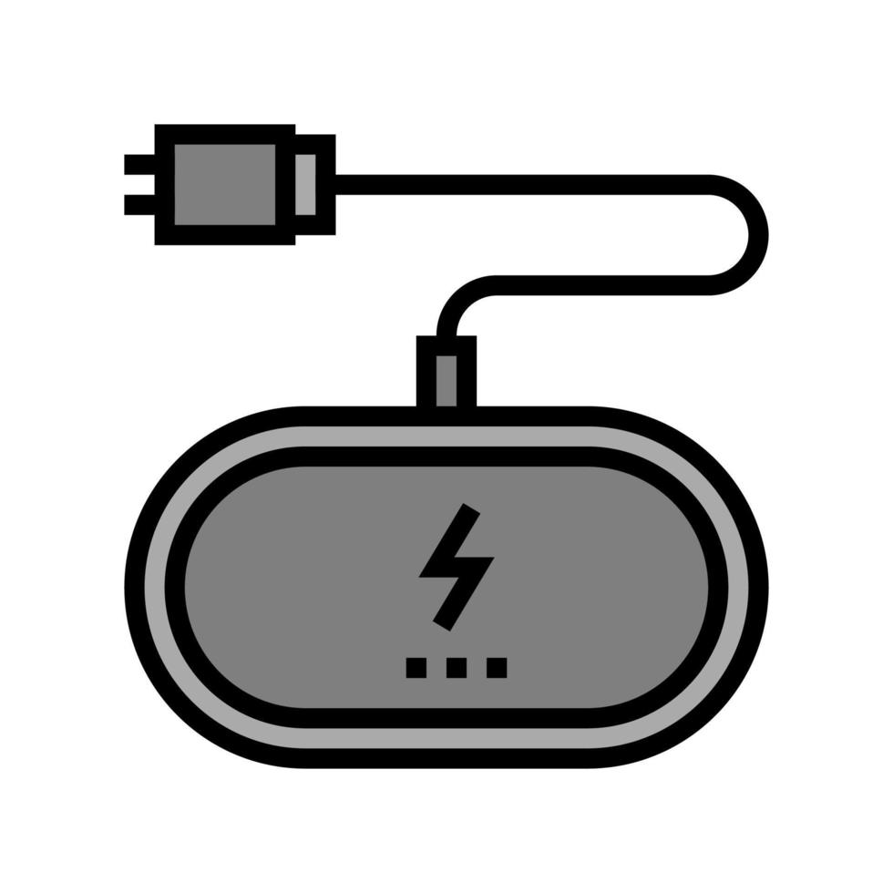 wireless charging pad color icon vector illustration