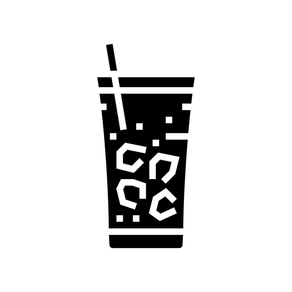 ilustración de vector de icono de glifo de café fredo