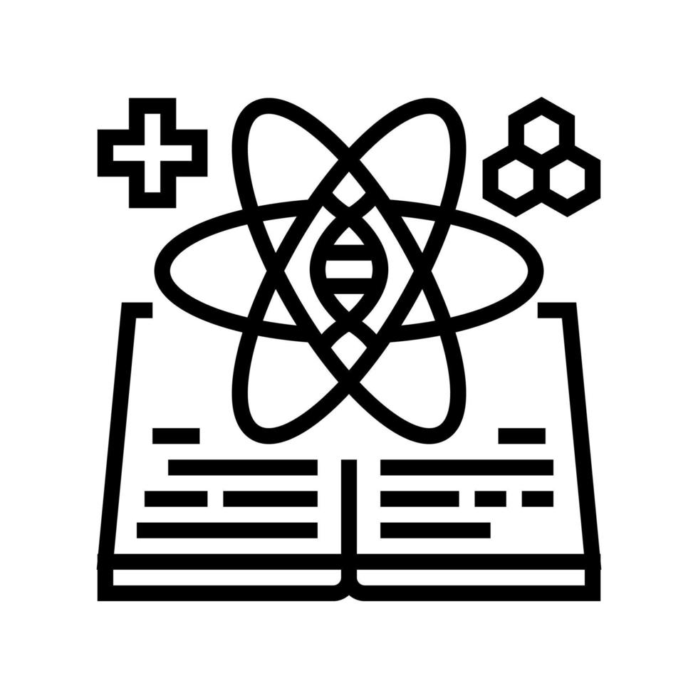 science and medicine history line icon vector illustration