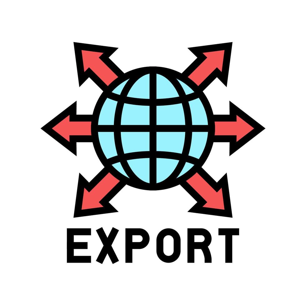 export transportation color icon vector flat illustration