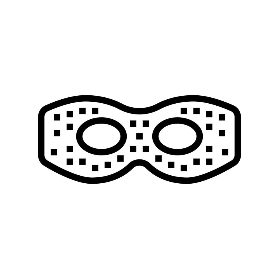 eye mask line icon vector illustration