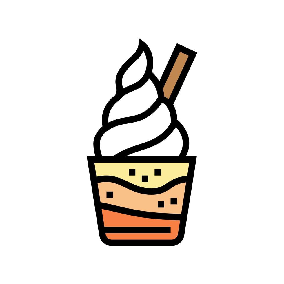 yogur helado color icono vector ilustración