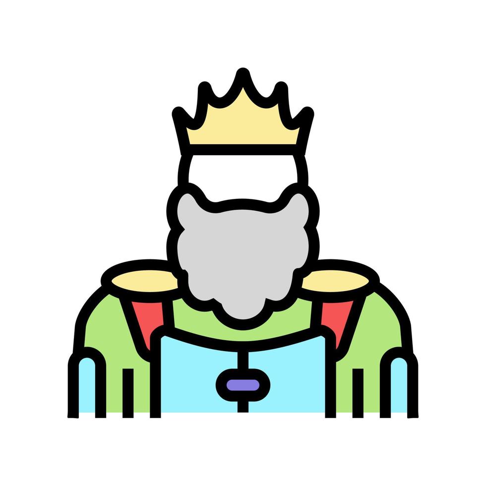 king kingdom color icon vector illustration