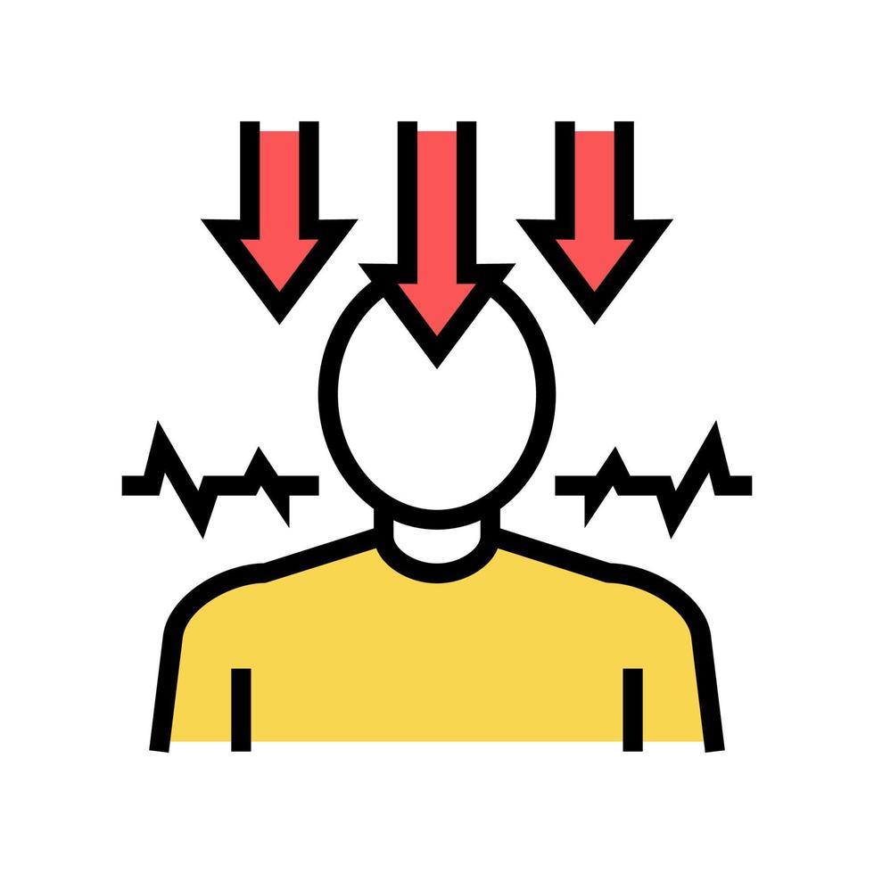 neurosis psychological disease color icon vector illustration