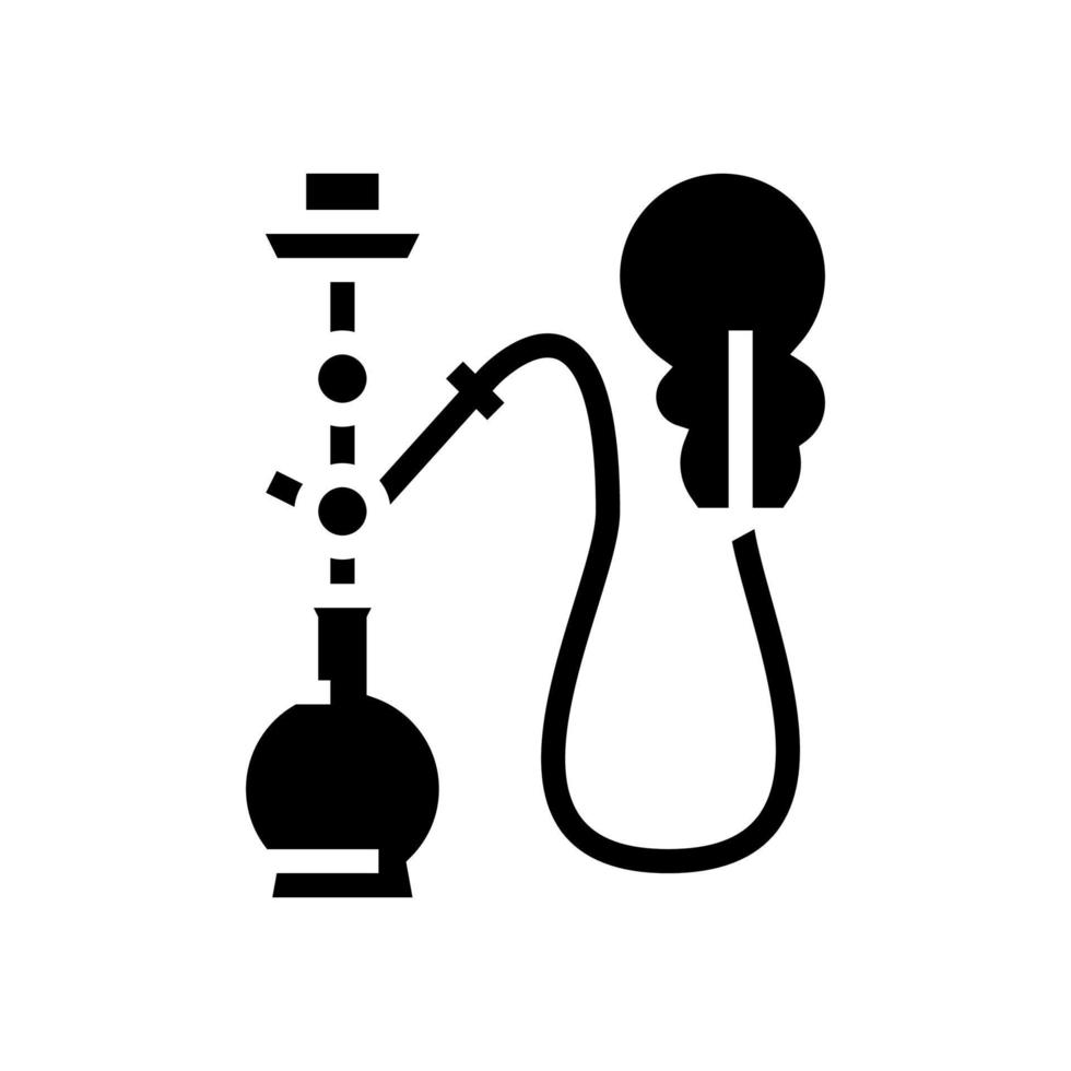 smoke hookah mens leisure glyph icon vector illustration