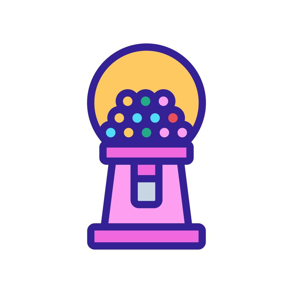 bubble gums vending machine icon vector outline illustration
