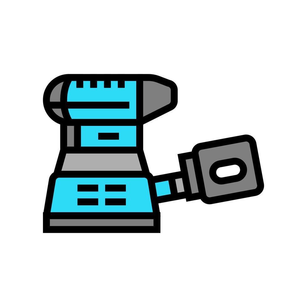 orbital sander tool color icon vector illustration