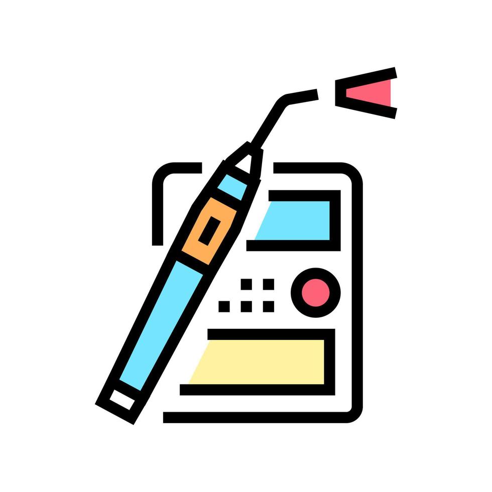 dentist equipment color icon vector illustration