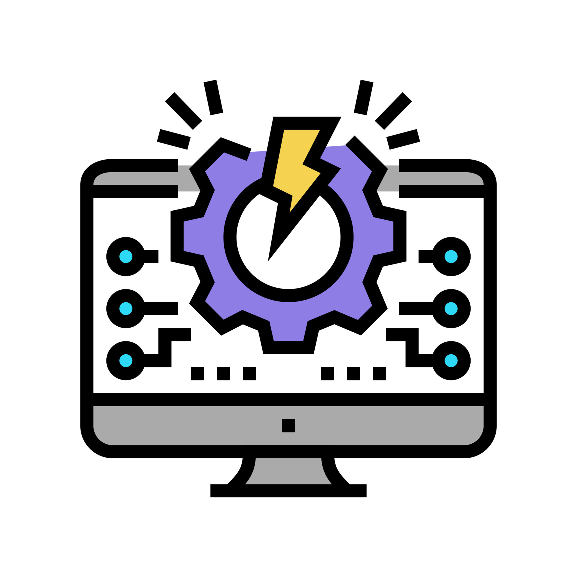 overload system color icon vector illustration 10311866 Vector Art at