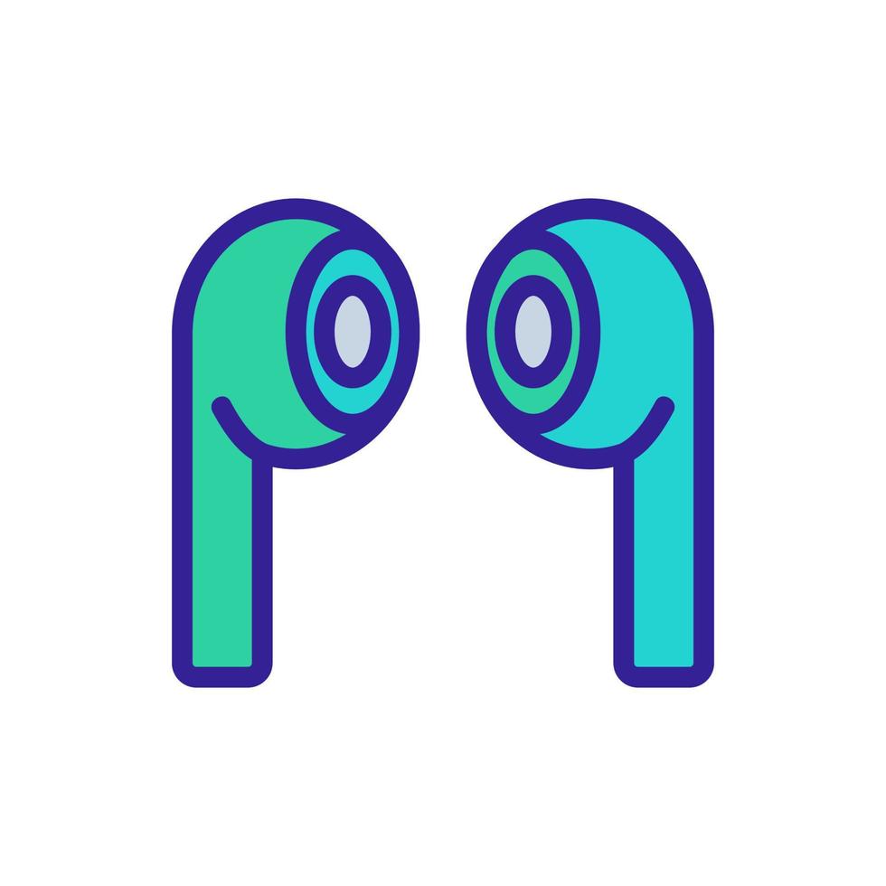 regular in ear headphones icon vector outline illustration