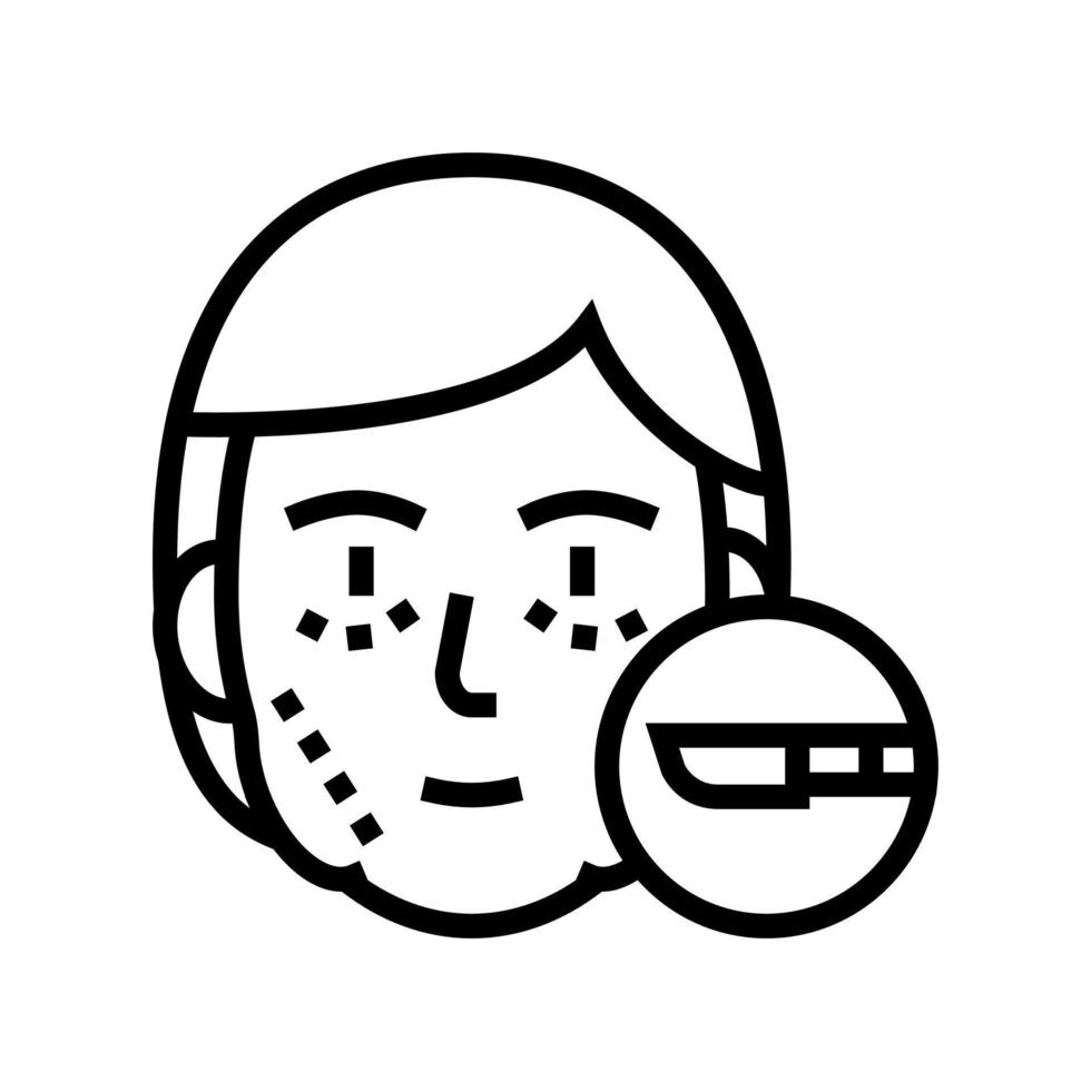plastic surgery line icon vector illustration