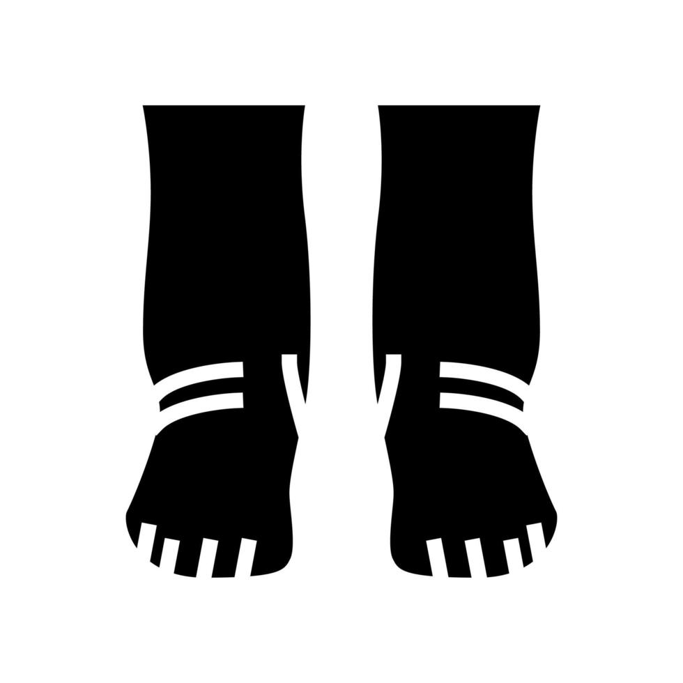 feet edema health disease glyph icon vector illustration