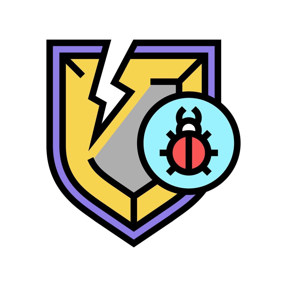 policy virus problem color icon vector illustration