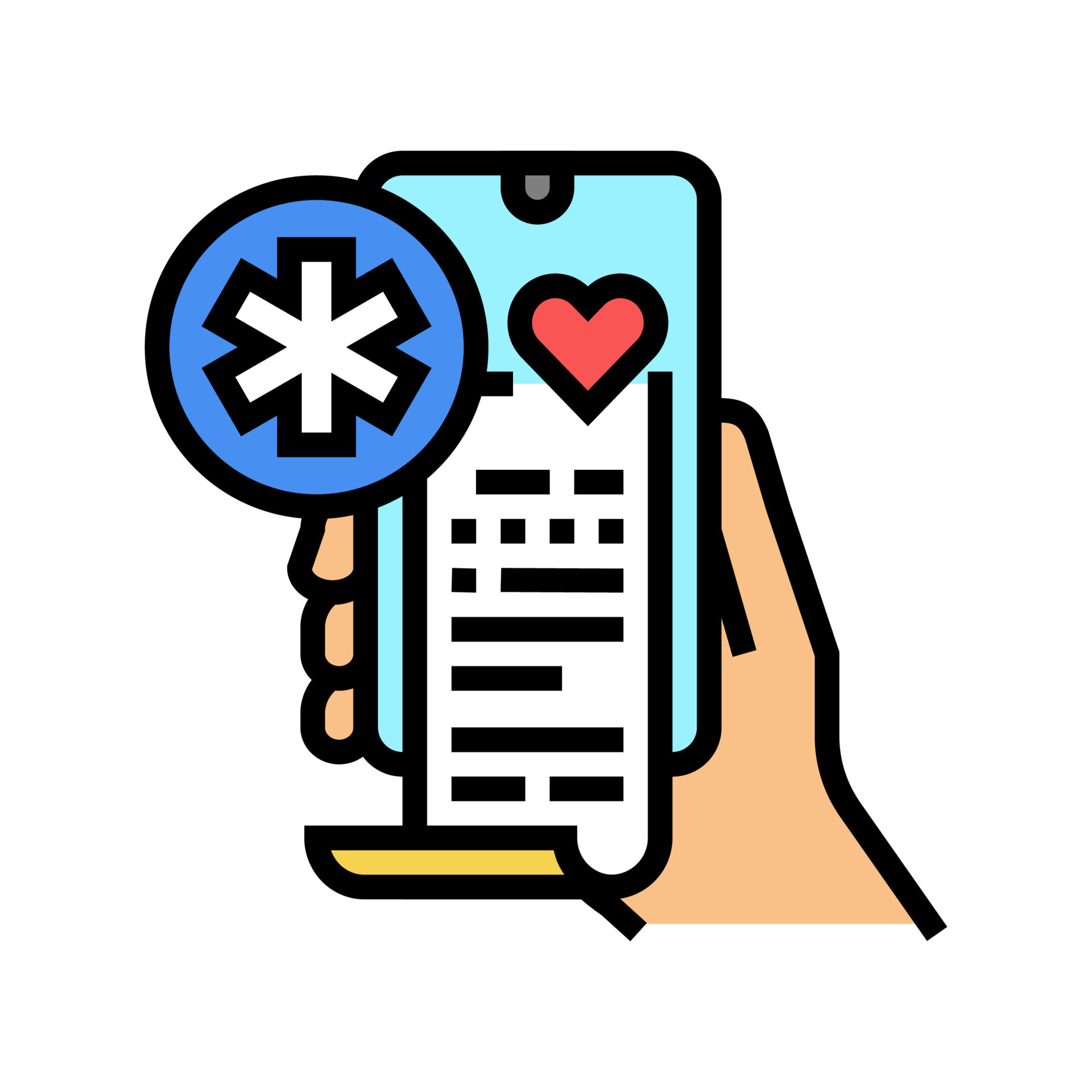 digital health color icon vector illustration 10311972 Vector Art at