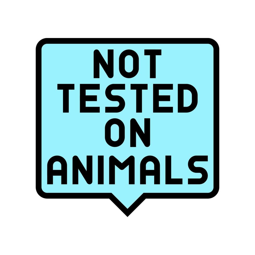 not tested on animals color icon vector illustration