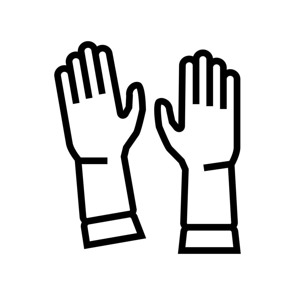 glove for washing line icon vector illustration