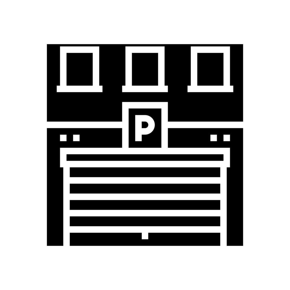 building parking line icon vector illustration