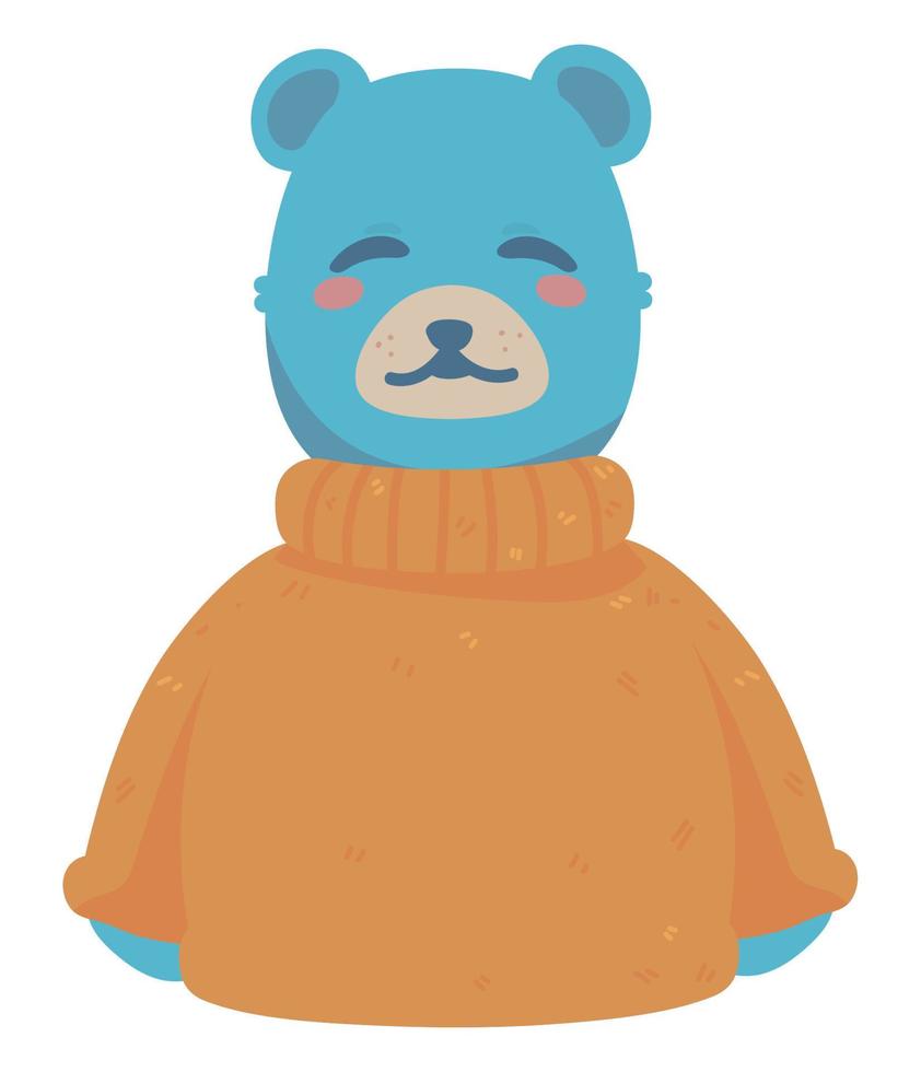 bear with sweater vector