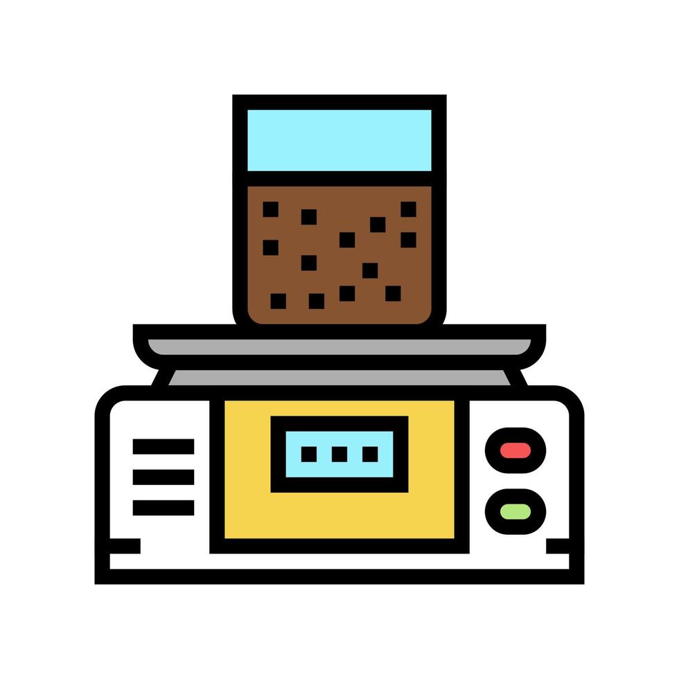 equipment for soil testing and weight measuring color icon vector illustration