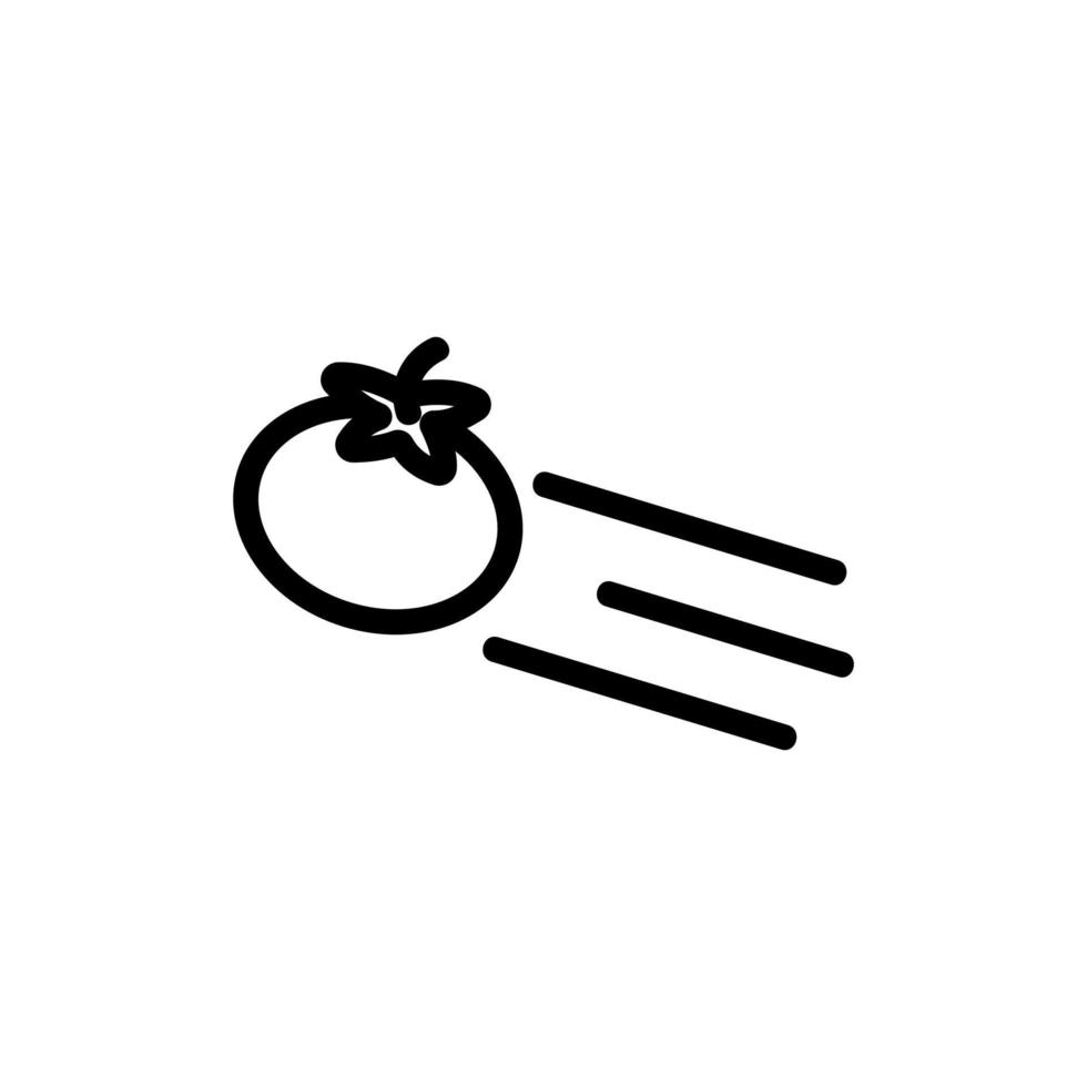 tomato vector icon. Isolated contour symbol illustration