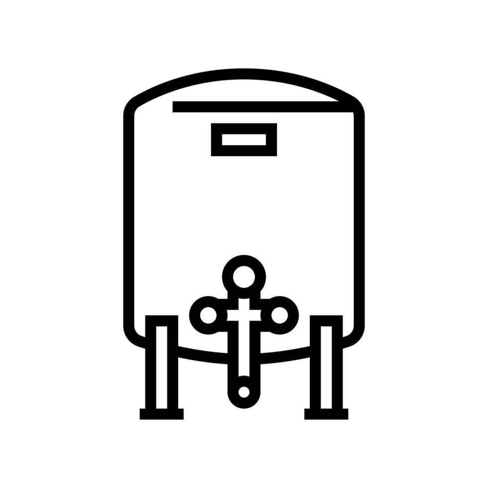 tank with water filter line icon vector illustration