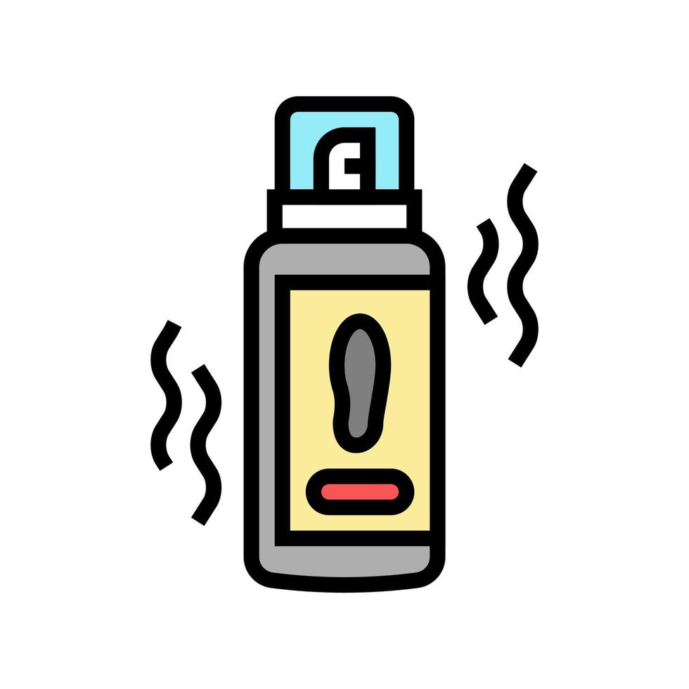 deodorant shoe care color icon vector illustration