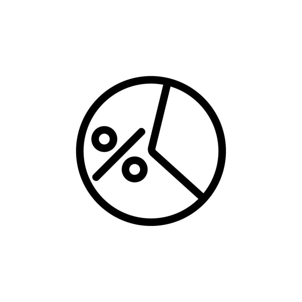 percentage of the trade icon vector. Isolated contour symbol illustration vector