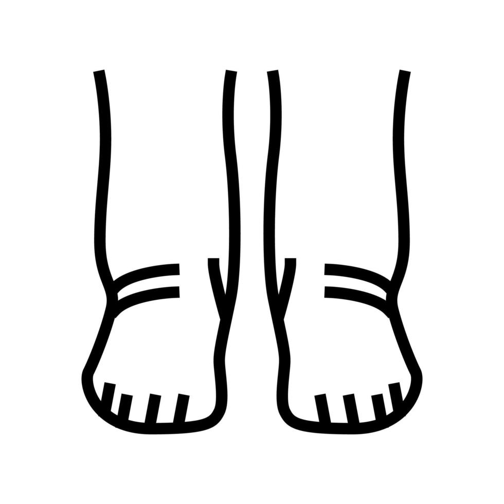 feet edema health disease line icon vector illustration