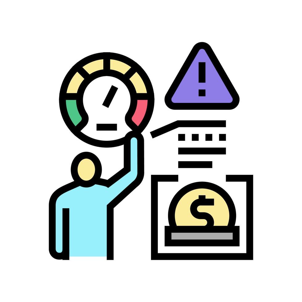 risk assessment startup color icon vector illustration
