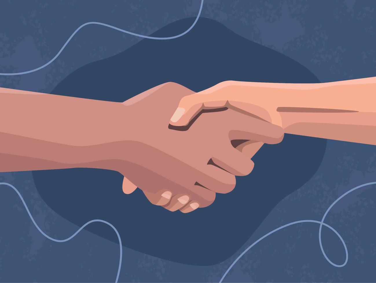 solidarity handshake friendly vector