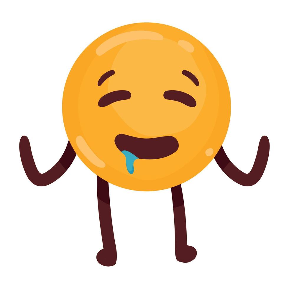 classic emoticon drooling vector