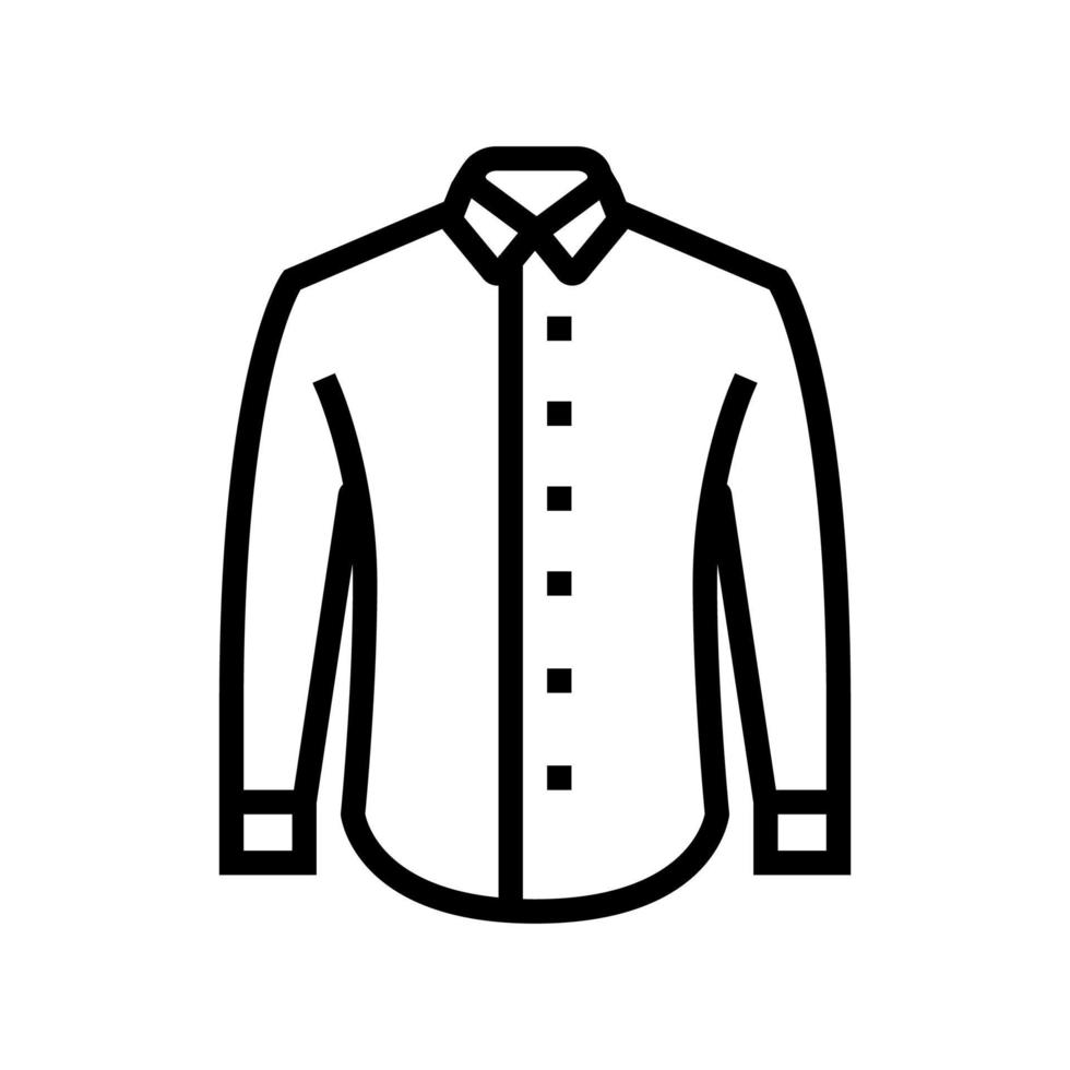 camisa hombre ropa línea icono vector ilustración