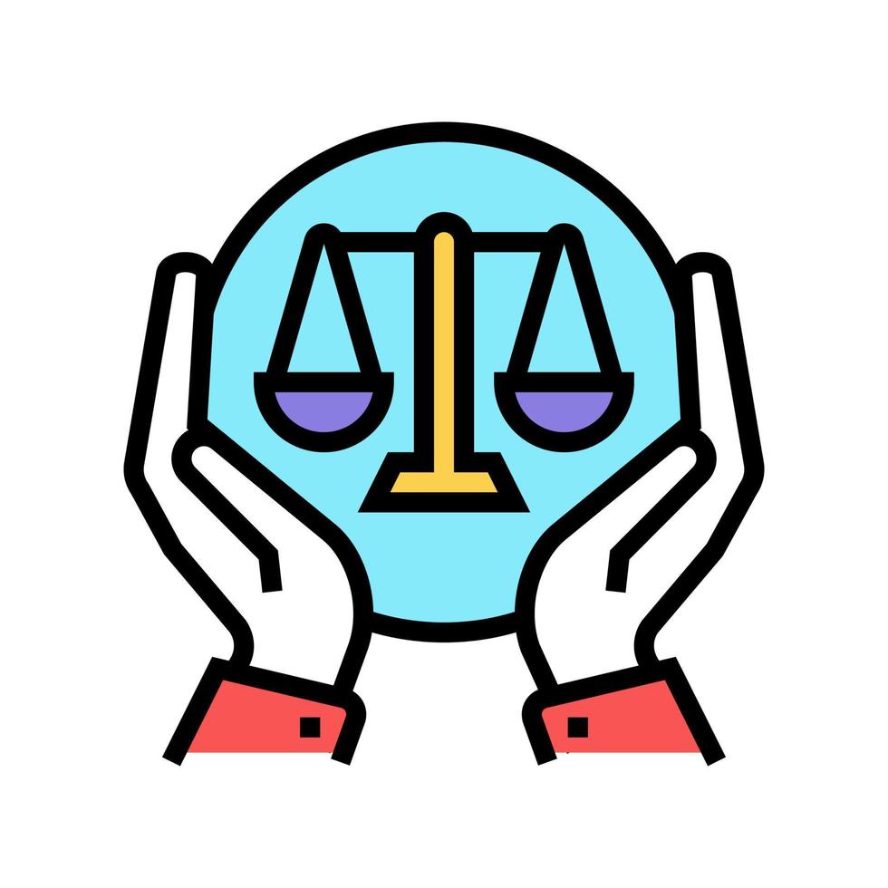 legislation law dictionary color icon vector illustration