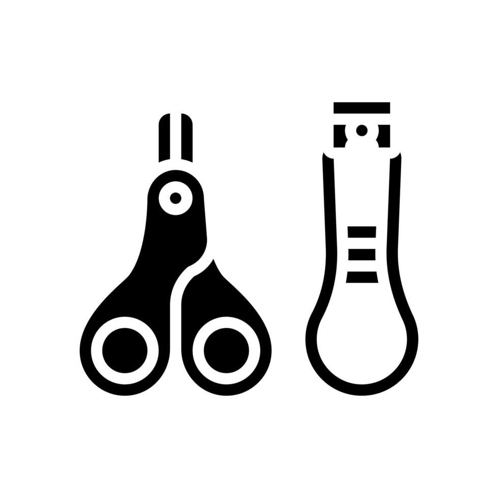 nail clippers for newborn babies glyph icon vector illustration