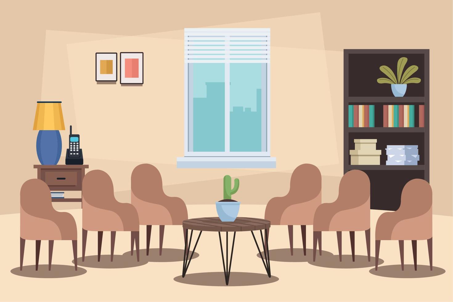 boardroom workplace scene vector