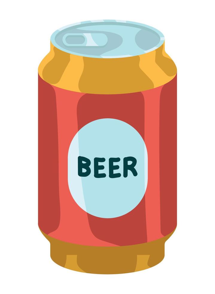 red beer can vector