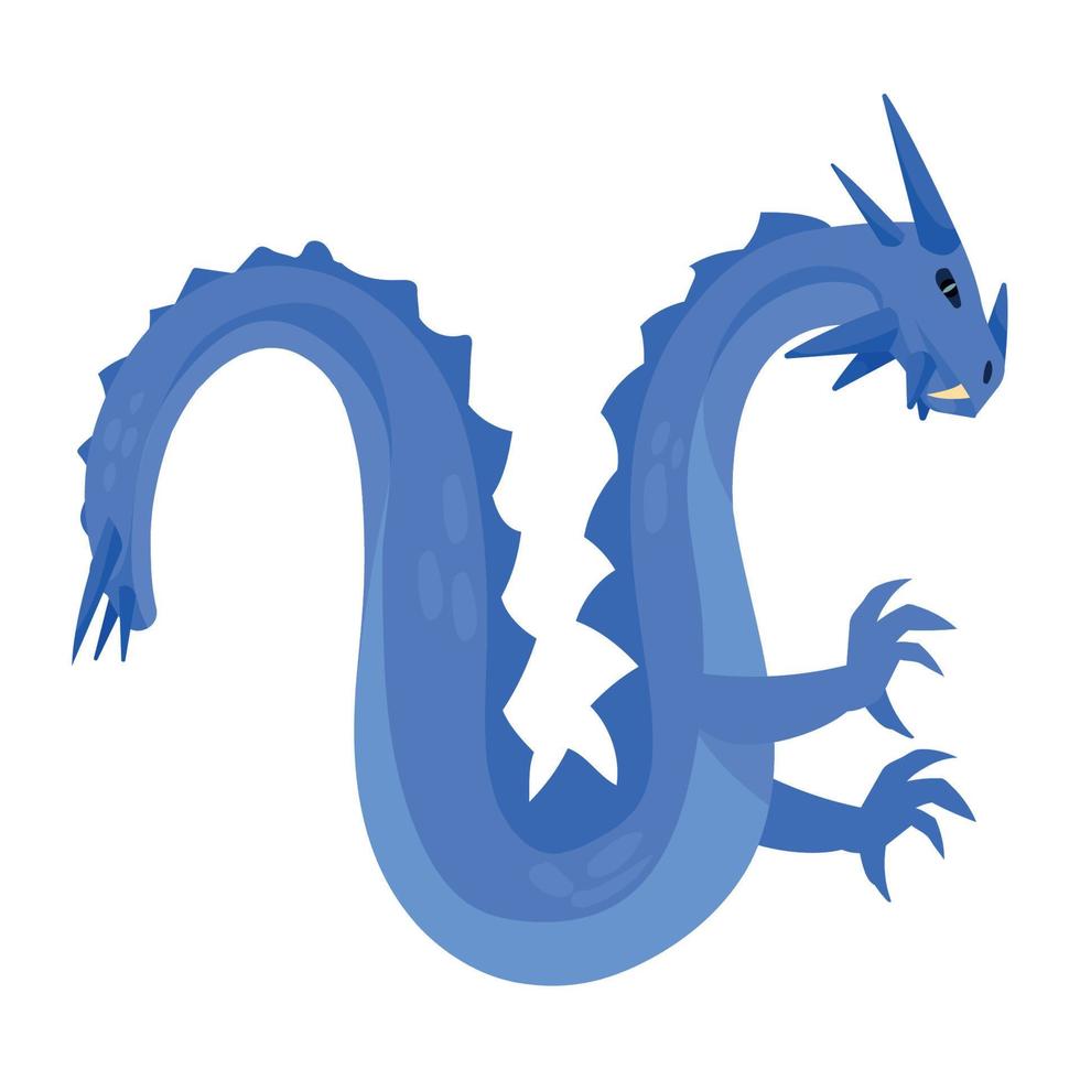 blue dragon mythology animal vector