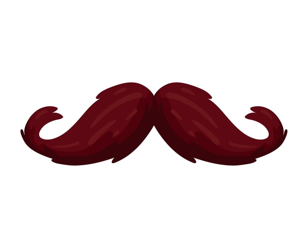 macho mustache accessory vector