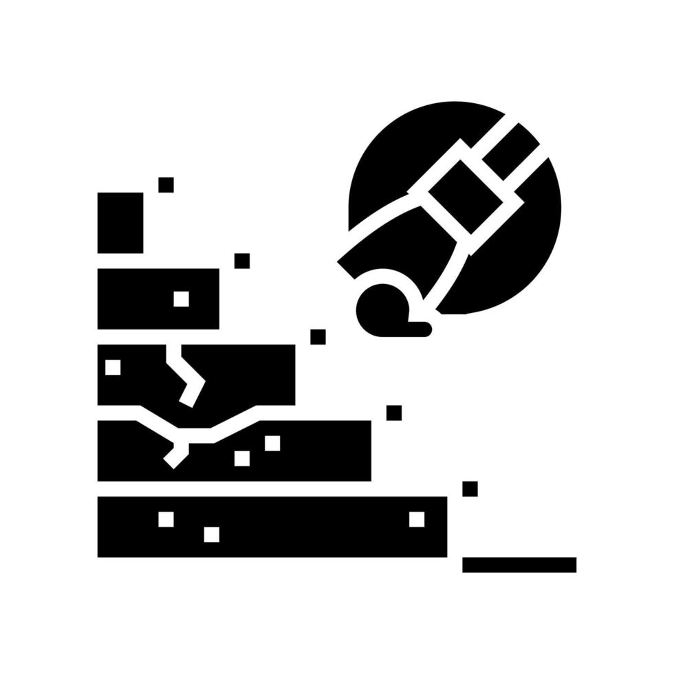 steps repair glyph icon vector illustration
