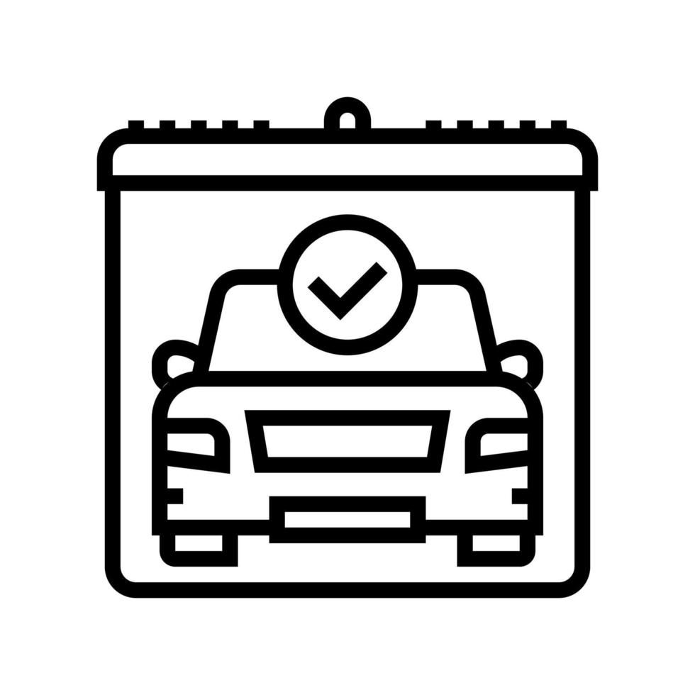 drivers day of test line icon vector illustration
