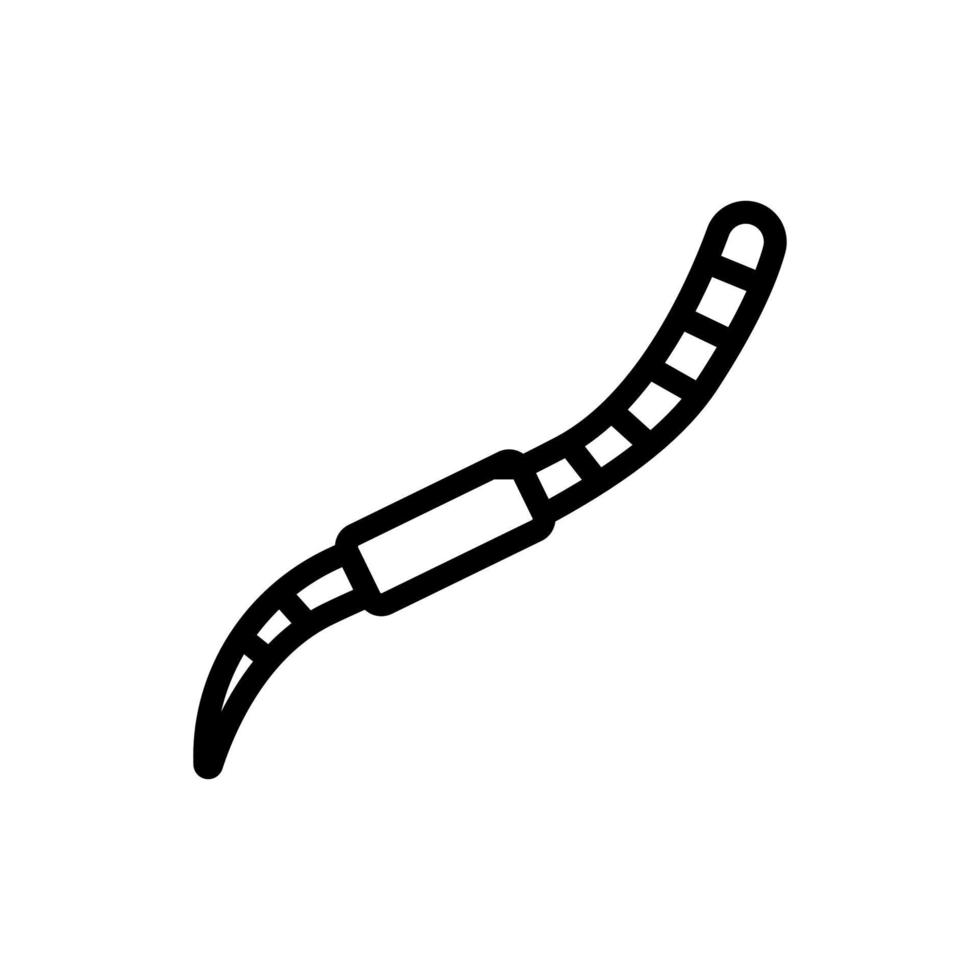 vector de icono de gusano. ilustración de símbolo de contorno aislado